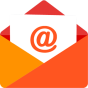 Orange envelope with @ sign on note
