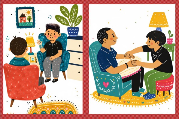 Therapist and Client sitting together