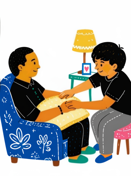 Therapist and Client sitting together